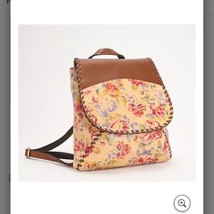 Patricia‎ Nash Floral Tan and Brown Backpack
